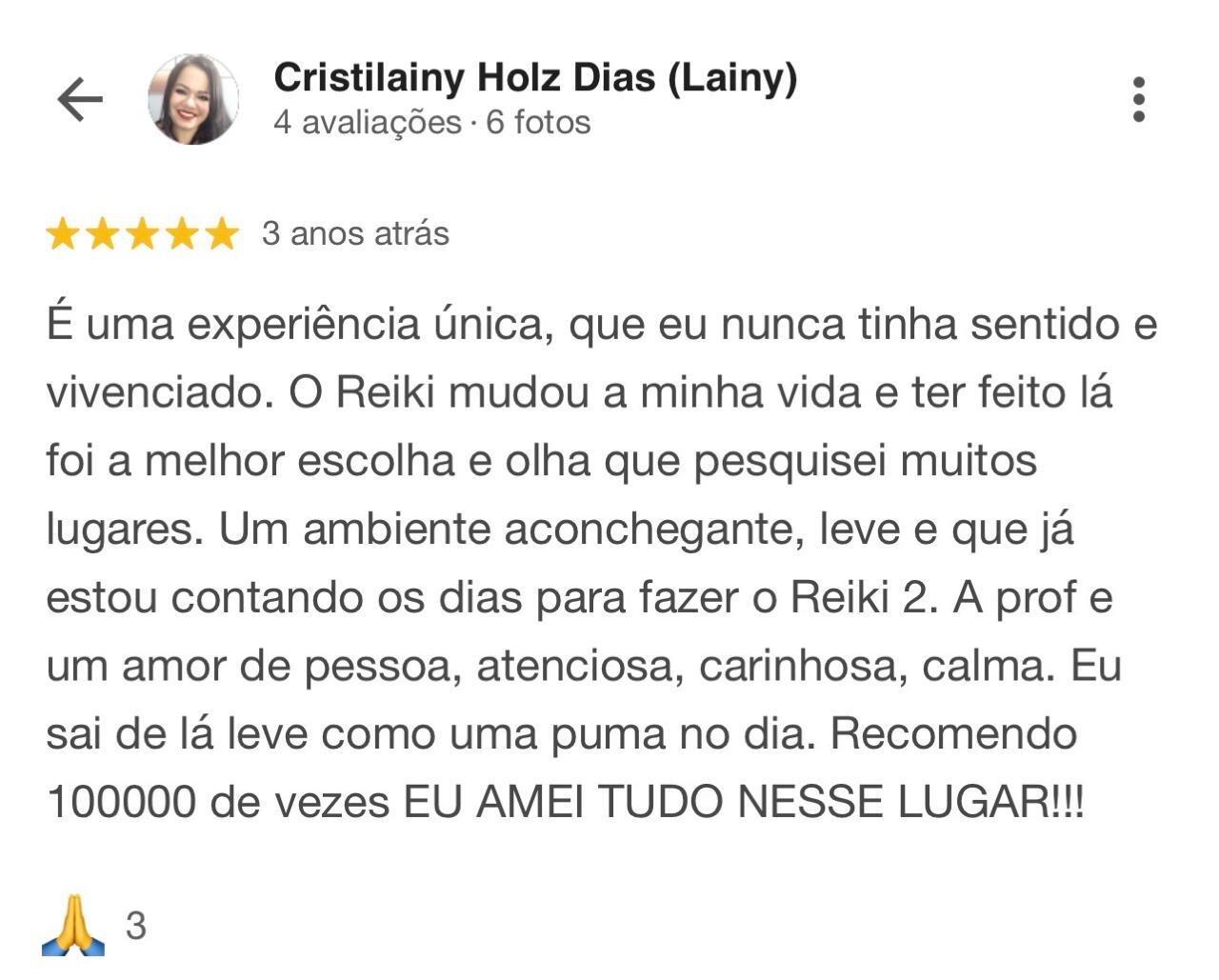 Depoimento de Cristilainy Holz Dias