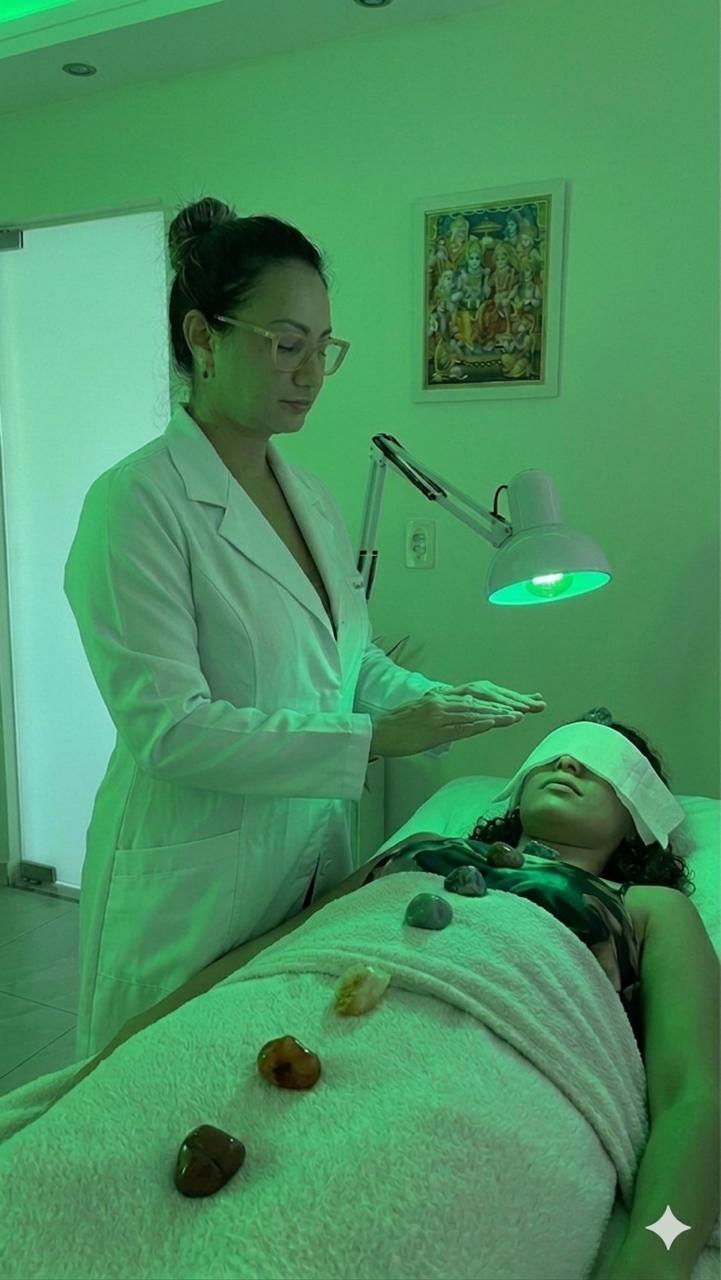 Atendimento com cromoterapia verde